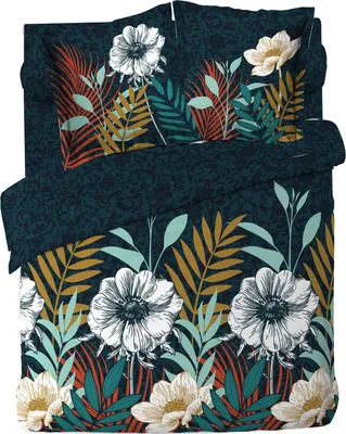 Image de Housse de couette coton 6 pieces 240 x 260 cm Fleur d'adison