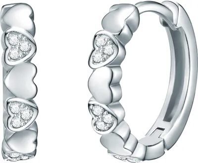Produktbild von Rafaela Donata Creolen Herz Sterling Silber Zirkonia 50110066