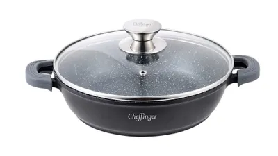 Produktbild von Cheffinger Auflauf-/Koch-/Servierpfanne - Marmorbeschichtung - 24cm
