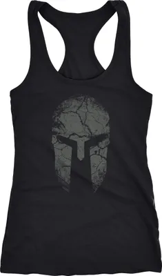 Produktbild von Damen Tank-Top Aufdruck Sparta Helm Spartan Warrior Racerback Fashion Streetstyle Neverless® schwarz XL