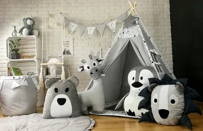Produktbild von Tipi Teepee Spielzelt zelt Kinderzelt Wigwam Zelt Tiere Set für Kinder