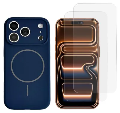 Produktbild von MagSafe Silikon Hülle + 2x Schutzglas für Apple iPhone 18 Pro Max Kameraschutz