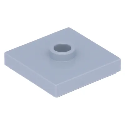 A single light gray LEGO brick with a stud on top.