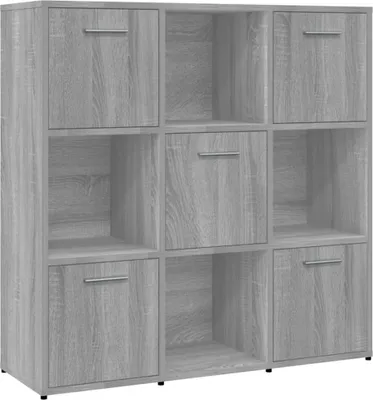 Obrázok produktu pre vidaXL Regál Grey Sonoma 90x30x90 cm odvodený výrobok z dreva