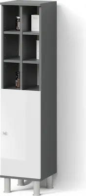 Immagine prodotto di Mobiletto bagno Livinity Fucino Bianco lucido 30 x 130.6 cm porta grande, Model 52559
