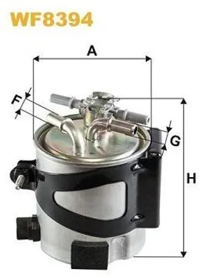 Produktbild von Kraftstofffilter WIX FILTERS WF8394 für RENAULT SCÉNIC II (JM0/1) Leitungsfilter