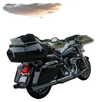 Image de Top-caisse pour moto, capacité de 48 litres, système de fixation rapide, couleur noire