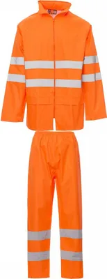 Image de Combinaison de pluie enduite dePolyuréthane"HI-VI RAINSET" - Payper Fluoorange L