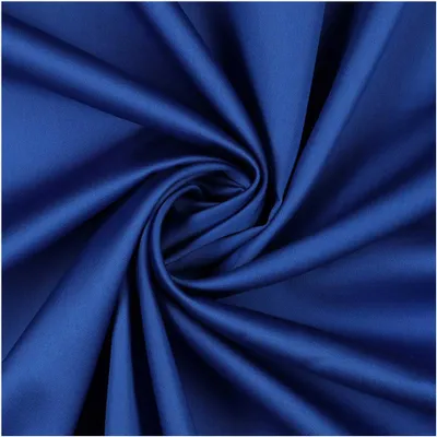0,5m Baumwoll-Satin Baumwollstoff Satinstoff Meterware unifarben Oeko-Tex zertifiziert koenigsblau