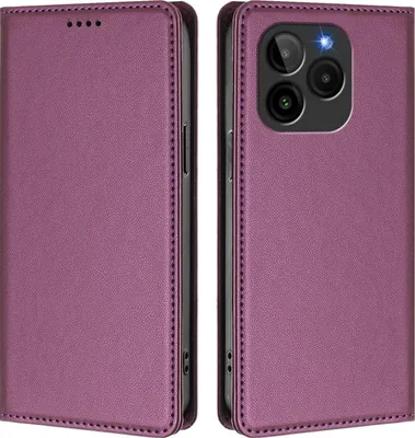 Image de Etui en cuir pour BLU G54, étui magnétique en cuirPolyuréthaneavec support Violet
