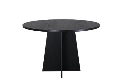 Image de Bootcut table de salle à manger ⌀110cm noir.