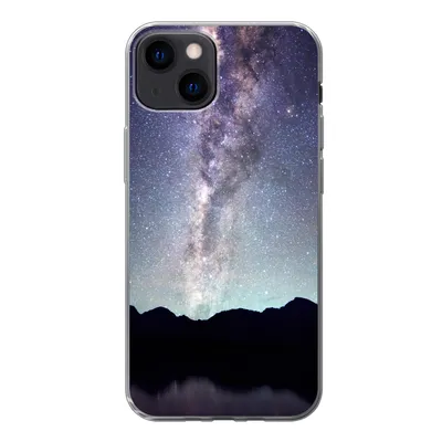 Produktbild von MuchoWow® Handyhülle Schutzhülle Hülle für iPhone 13 Universum - Galaxie - Sternenhimmel - Jungen - Mädchen - Kinder Silikon Softcase Handy Hülle - Karteninhaber