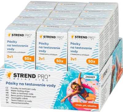 Image de Testeur d'eau Strend Pro, 3 en 1, pH, chlore, alcalinité 12 pièces