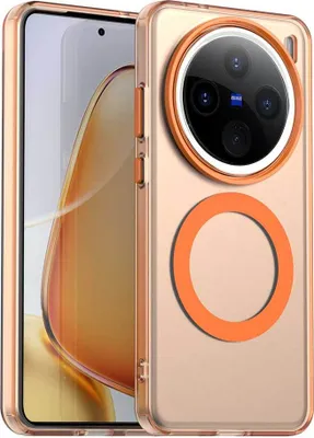 Obrázek produktu pro Magnetické pouzdro pro vivo X200 Pro, tenké matné průsvitné nárazuvzdorné pouzdro Pomerančový