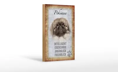 Produktbild von Holzschild Spruch 12x18cm Pekinese Hund Schild