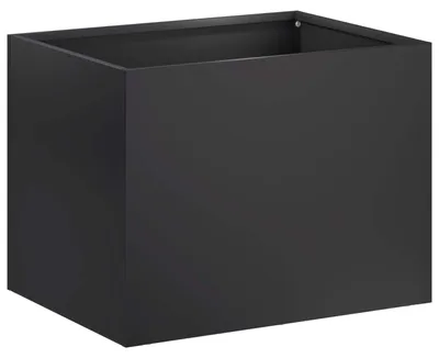 Obrázek produktu pro vidaXL Zahradní květináč, černý, 40 x 30 x 30 cm, ocel s válcováním za studena