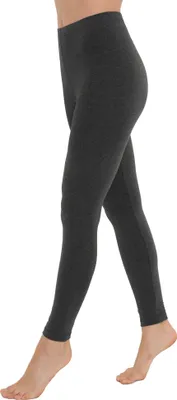 Produktbild von OCERA Damen Lange Leggings aus atmungsaktiver Baumwolle mit hoher Taille,  Standard 100  - anthrazit, S