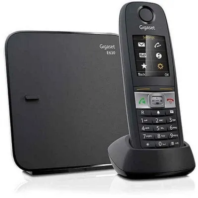 Produktbild von Gigaset E630, DECT-Telefon, 150 Eintragungen, Anrufer-Identifikation, Schwarz