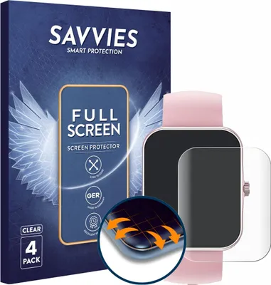 Produktbild von 4x Savvies Fullscreen Schutzfolie für Ucani S80K 1.83" Displayschutz Folie Fullcover Klar Transparent
