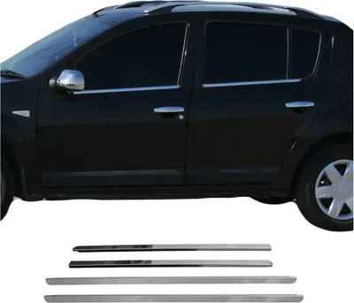 Image de Garniture de Fenêtre pour Dacia Sandero HB 2008-2012 Acier Inox 4Pcs