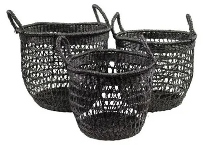 Imagen del producto de Mars & More: Juego de 3 cestos de mimbre  para decoración