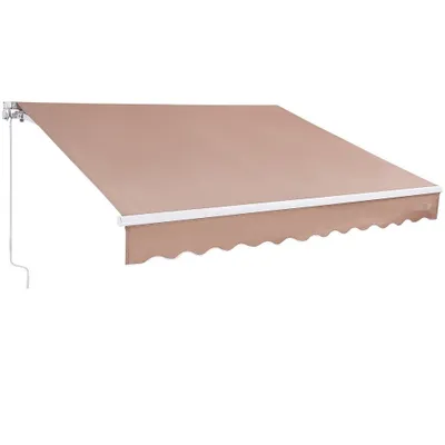 Produktbild von Balkonmarkise 2,4x2,1m - Gelenkarm Markise - Höhenverstellbar von 2,4 bis 3,7m - Klemmmarkise Einziehbar aus Stahl Aluminium - 280G doppelseitige PolyurethanBeschichtung - Sonnenmarkise Balkon Terrassenmarkise
