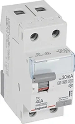 Image de Disjoncteur différentiel Legrand, type F/G, 10 kA, 40 A/2 pôles, 30 mA, 1 pièce.