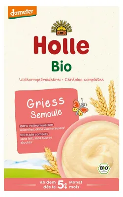 KASZKA PEŁNOZIARNISTA BEZ DODATKU CUKRÓW OD 5 MIESIĄCA DEMETER BIO 250 g - HOLLE