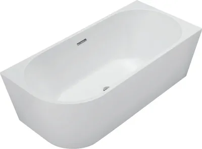 Produktbild von Balneo Eckbadewanne Badewanne Acryl AVOLA 170x80cm Rechts Deckel Klick-Klack Stöpsel silber