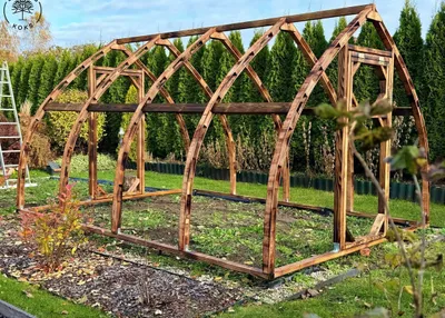 Image de Jardin Dream Serre en bois 3.5x4M avec 4mm polycarbonate et bois fondamental