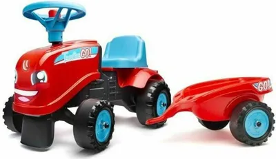 Produktbild von Falk Aufsitztraktor „Go!“ mit Anhänger, rot, 1–3 Jahre