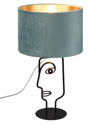 Zdjęcie produktu dla Lampa stołowa SULTAN czarno-zielono-złoty 1xE27x60W tkanina wym:42x24x24cm IP20 RL