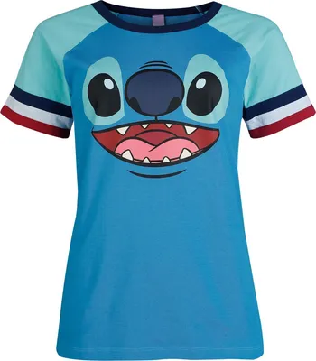 Produktbild von Lilo & Stitch T-Shirt Damen Stitch - Face blau L