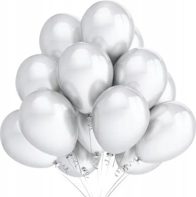 Produktbild von Metallic-Luftballons 11 Zoll, 100 Stück, weiß