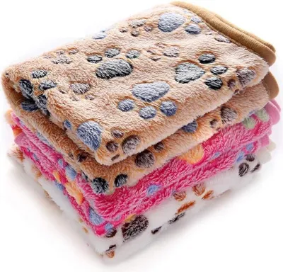 Produktbild von Hundedecken Set, 3-teilig, 58 x 40 cm, aus weichem Flanellfleece, für kleine Haustiere