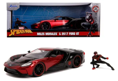 Immagine prodotto di Jada Marvel, Miles Morales, Ford GT 2017, modellino in scala 1:24