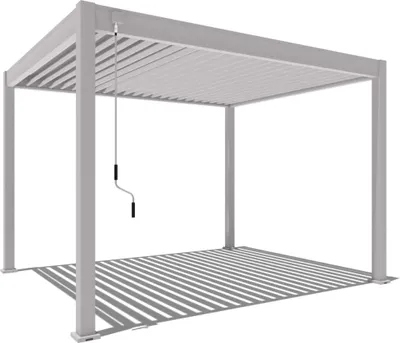 Produktbild von Weide Classic | Pergola Aluminium freistehend | 3 x 3,6 M | Lamellendach Ivory Sand