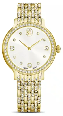 Produktbild von Swarovski Uhr Uni Imber 31 mm Kristall‑Armbanduhr Gold‑Ton 5718169
