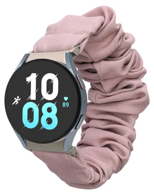 Produktbild von kwmobile Ersatz Armband kompatibel mit Samsung Galaxy Watch 4 / 5 / 6 Galaxy Watch 7 / FE - Smartwatch Scrunchie Haargummi Design Lavendel - Innenmaße