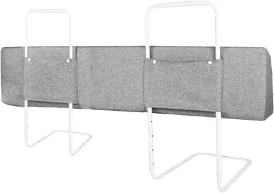 Productafbeelding van Bedhek - Bedbeschermer - Baby Veiligheid - In hoogte verstelbaar - 100 cm - Linnengrijs