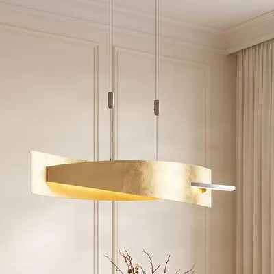 Produktbild von Lucande LED-Hängeleuchte Marija, 101 cm, goldfarben, dimmbar