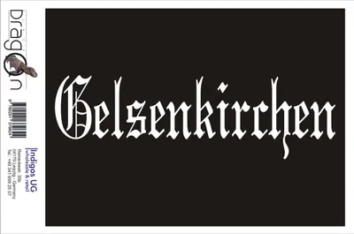 Produktbild von Aufkleber / Autoaufkleber - JDM / Die cut / Auto / OEM - Stadt Gelsenkirchen - 200x60mm schwarz - Heckscheibe / Heckscheibenaufkleber