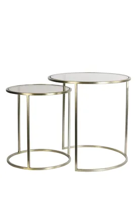 Produktbild von Light & Living - Beistelltisch DUARTE - Ø50x52cm - Gold - 2er-Set