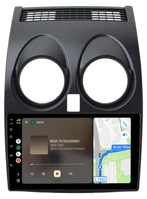 Immagine prodotto di Autoradio per Nissan Qashqai J10 2006-2013 con CarPlay, Android Auto, sistema multimediale per auto, radio, navigatore GPS Android, Wi-Fi, Bluetooth, DAB+RDS, SWC, schermo da 9 pollici, 2+64 GB