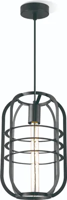Pendelleuchte NERO 1fach - E27 - schwarz 40cm - Industrie-Design