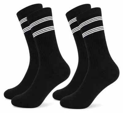 Produktbild von Fiera Besa Tennissocken Sportsocken Herren Damen 2 Paar Schwarz Weiß 43-47