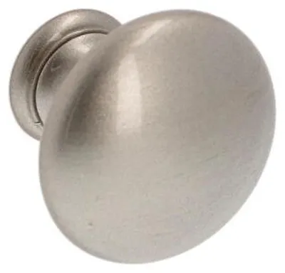 Produktbild von Knopf für Möbel, gefertigt aus Zamak, Durchmesser 25 mm, satiniertes Nickelfinish