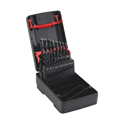 Produktbild von Würth Metalbohrer Set Ø 1,0-10,0 x 0,5 mm, HSS DIN 338 Typ RN 130° 19-tlg, Spiralbohrer Sortiment, ZEBRA-Premium