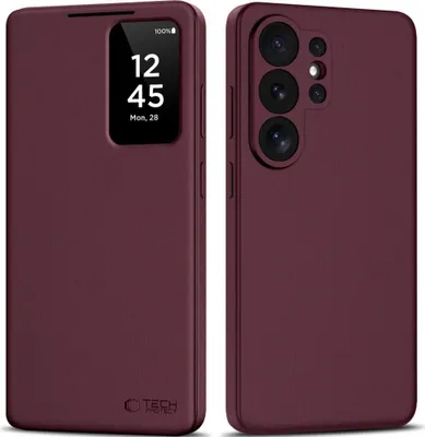 Immagine prodotto di Custodia con patta per Galaxy S26 Ultra, Tech-Protect Wallet, rosso vino