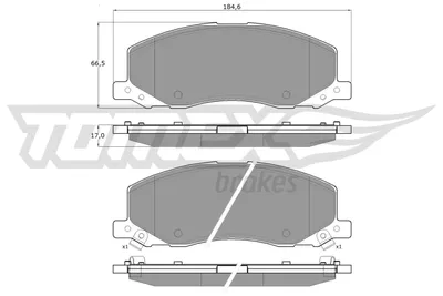 Produktbild von TOMEX brakes Bremsbeläge Satz Vorne Bremsklötze für OPEL INSIGNIA Caravan TX 16-35